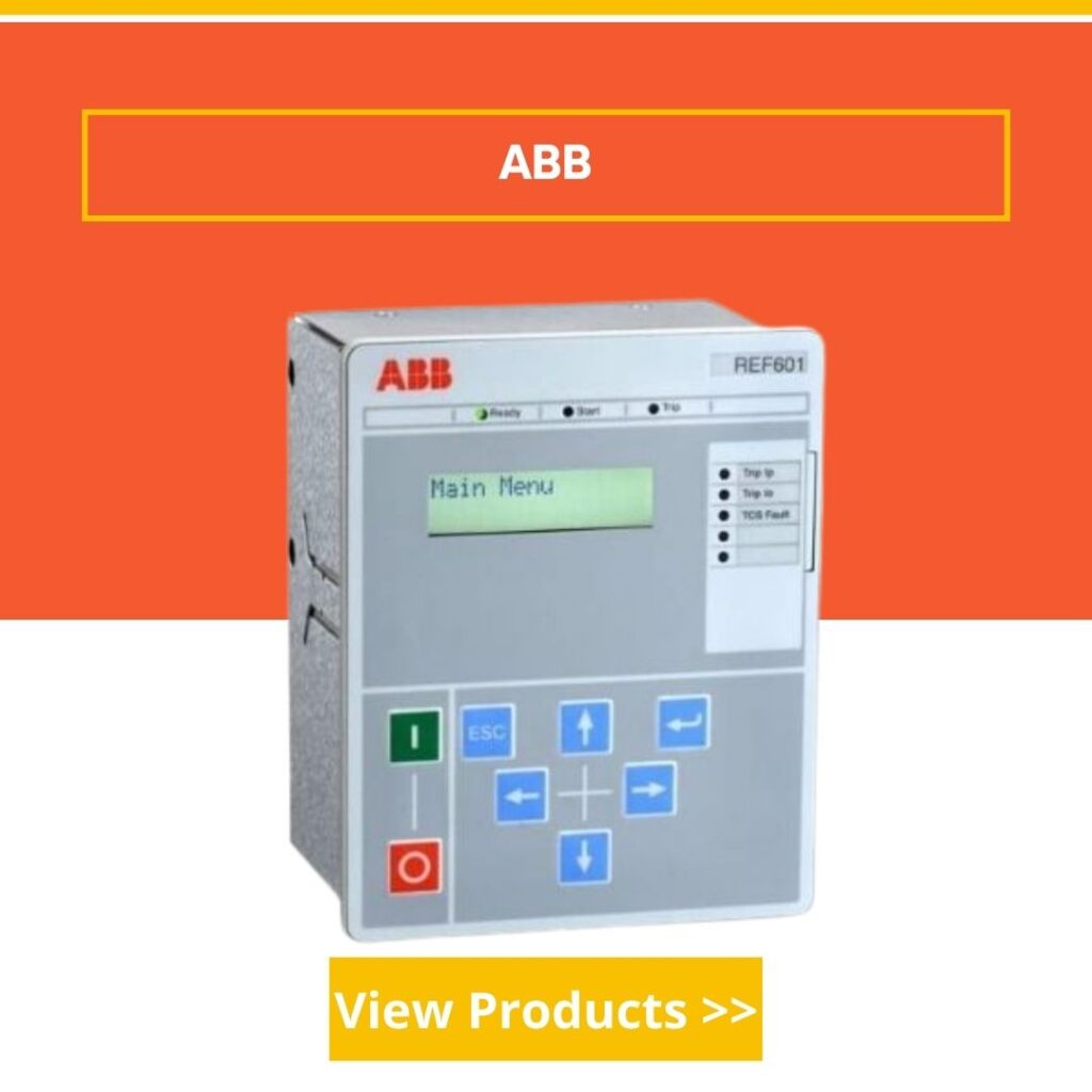 Supplier of ABB Numerical relays, MV Products, Auxiliary Relays, ABB Motors