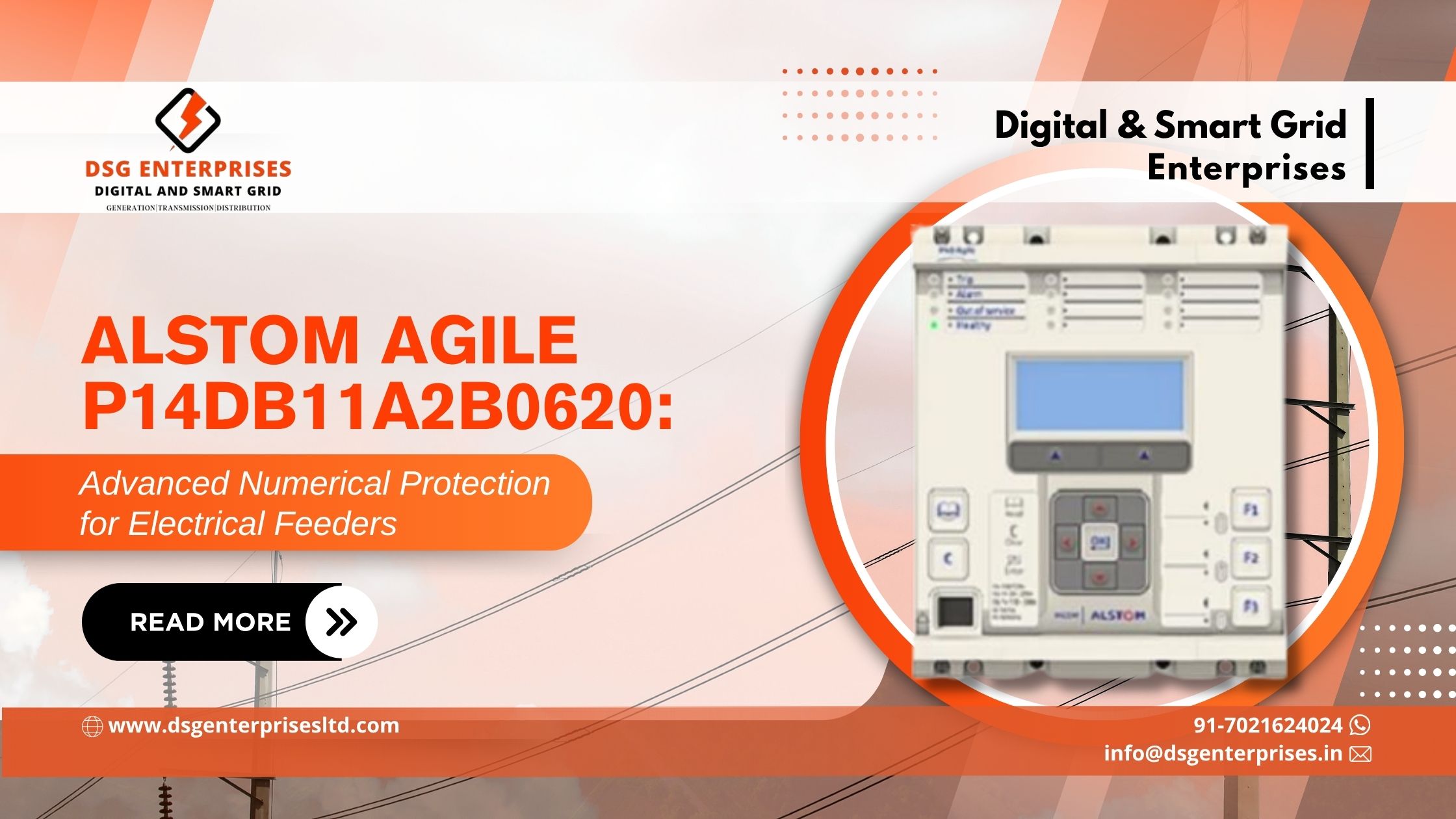 You are currently viewing ALSTOM AGILE P14DB11A2B0620: Advanced Numerical Protection for Electrical Feeders